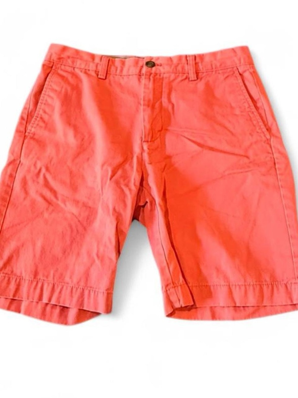 Amazon Essentials Men's Coral-Red Flat Front Shorts